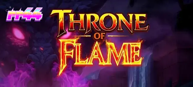 Tampilan visual slot Thrown of Flame dengan latar belakang Gunung Naga yang mistis.